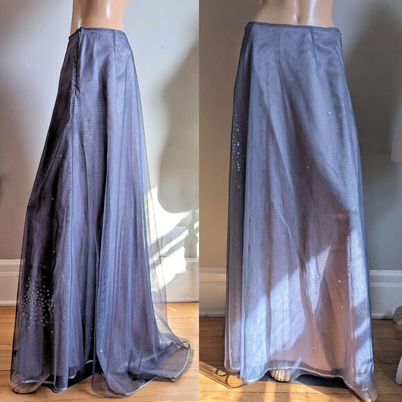 NWT Vintage Y2K Express Maxi Skirt Prom Sequin Mermaid Whimsygoth Size 7 - Picture 1 of 15